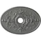 Ekena Millwork Alexa Ceiling Medallion (Canopies up to 5 5/8"), 30 3/4"W x 21 1/4"H x 3 7/8"ID x 1 5/8"P, Silver CM21X30ALSLS - alternate 1